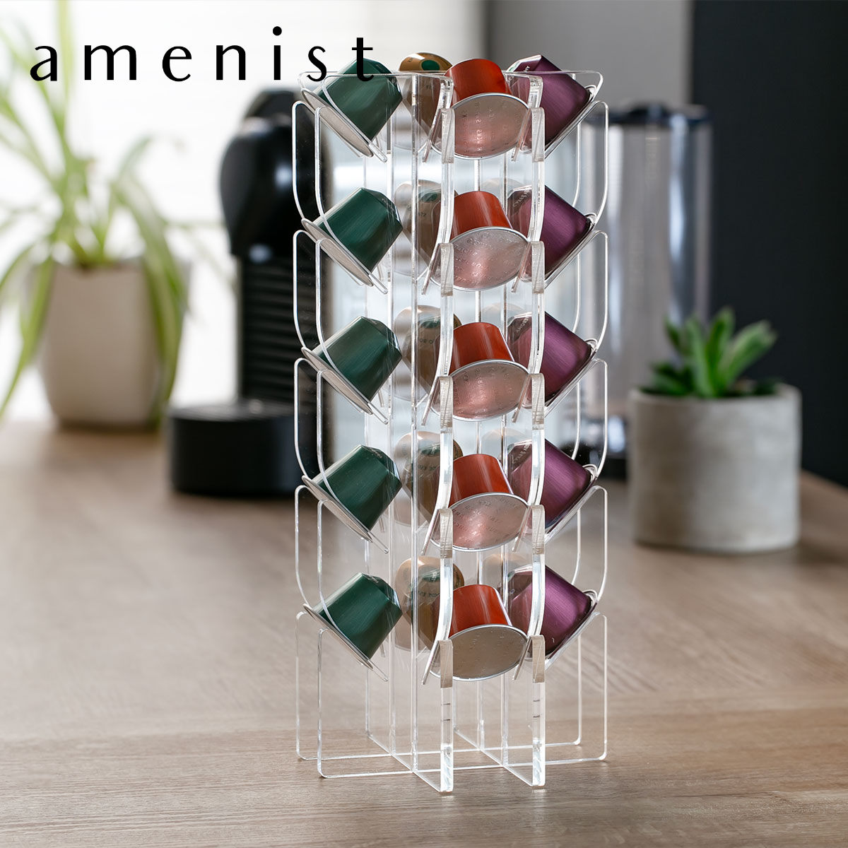 コーヒーカプセルスタンド ネスプレッソカプセルスタンド 20個収納 amenist アクリル アメニスト カプセルホルダー ネスプレッソ ホルダー 日本製 コーヒーカプセルホルダー