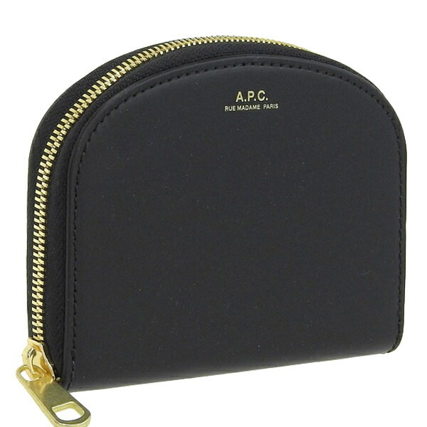 アーペーセー/APC compact demi lune コインケース 財布 レザー ブラック レディース f63219lzznoir 15,821円