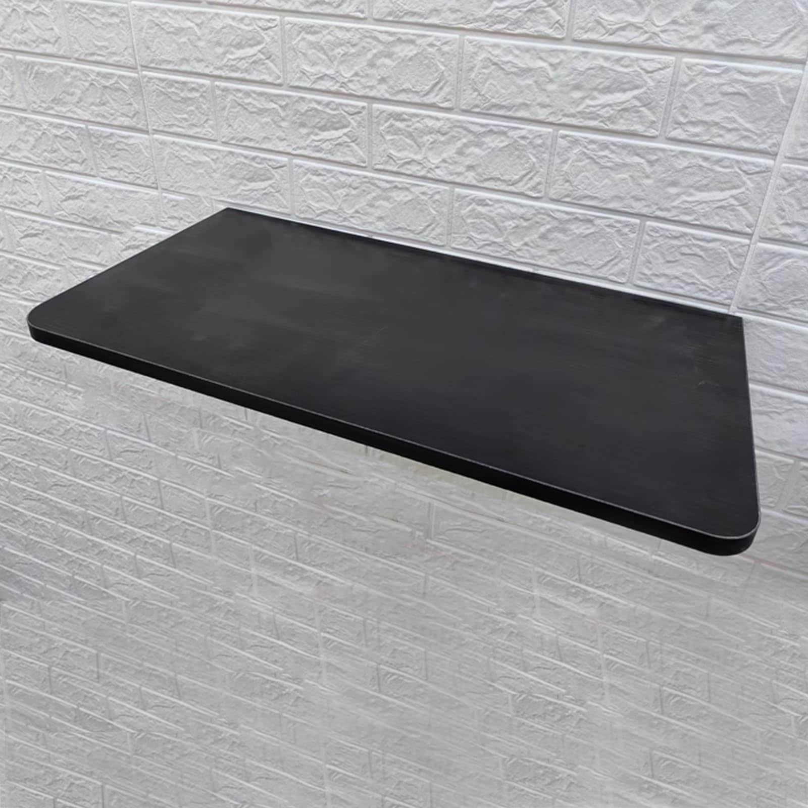 キッチンヘビーデューティメタルサポートラウンドコーナーのための折りたたみ可能な壁マウントテーブル節約デザイン60x40cmダイニングベッドルームや小さなスペースに最適 LWX