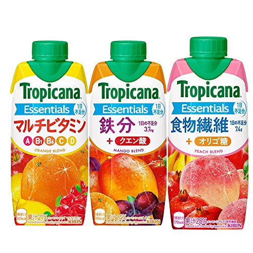 【トロピカーナ3種セット】マルチビタミン 330ml鉄分 330ml食物繊維 330ml 各12本