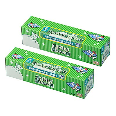 他サイト： 驚異の防臭袋 BOS (ボス) 生ゴミが臭わない袋 2個セット 生ゴミ 処理袋【袋カラー：白】 (Sサイズ 100枚入)の商品画像