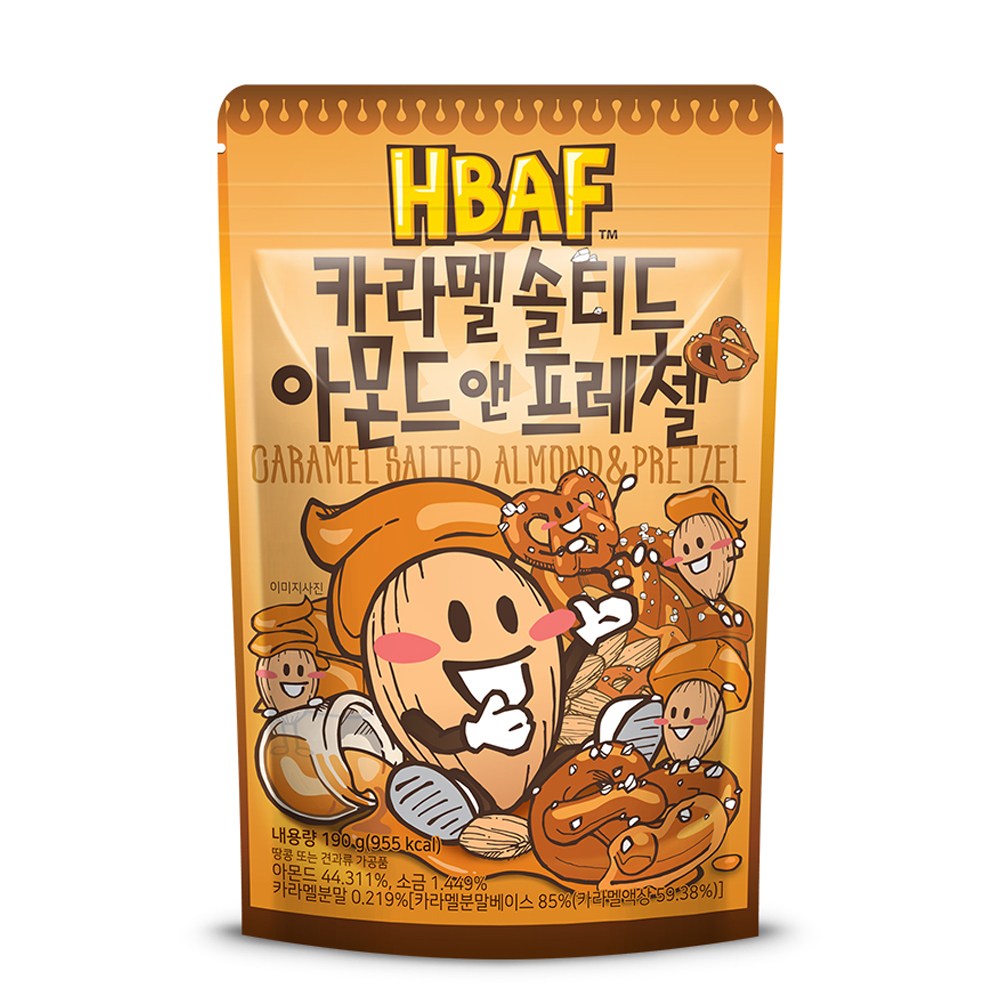 バフキャラメルソルテッドアーモンド＆プレッツェル190g1個