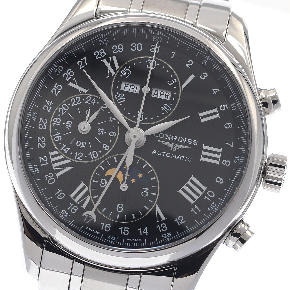 ロンジン LONGINES L2.773.4.51.6 マスターコレクション クロノグラフ 自動巻き メンズ 良品 保証書付き_954992【中古】