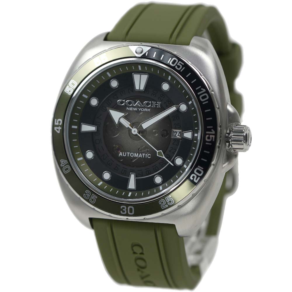 コーチ 腕時計 メンズ 自動巻き 日付カレンダー グリーン COACH CHARTER 14602717