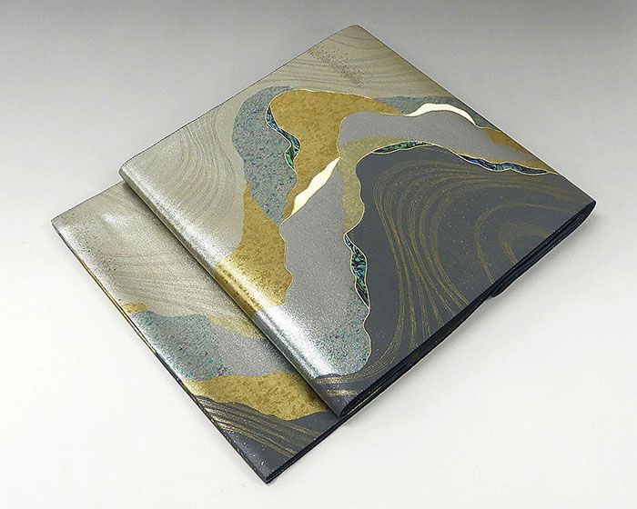 袋帯 未着用美品 正絹 螺鈿作家 藤本隆士作 袋帯 未使用 新古品 g0323