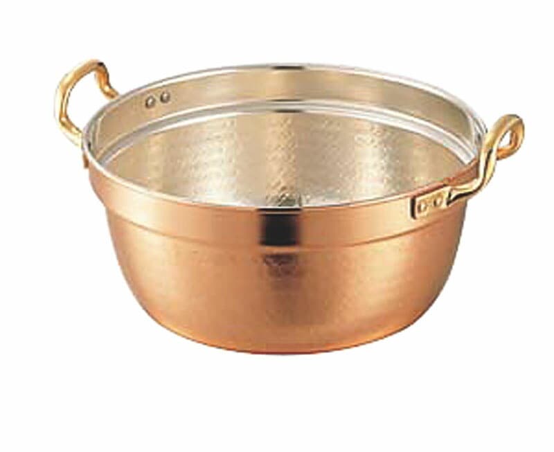 日本人気超絶の 和田助製作所 48cm（23.0L） 両手付 銅料理鍋 SW 鍋