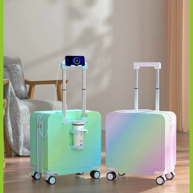 【急速出荷!】20インチの預け荷物2025新しいスタイルの女性用18インチ小型スーツケーストロリーケース旅行用スーツケース 9,691円