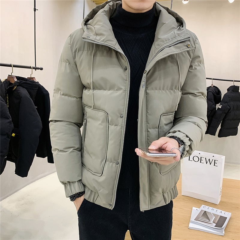 中綿ジャケット メンズ 大きい フード付き ゆったり カジュアル 秋冬 無地 暖かい 防寒 保温 シンプル おしゃれ トップス 秋新作