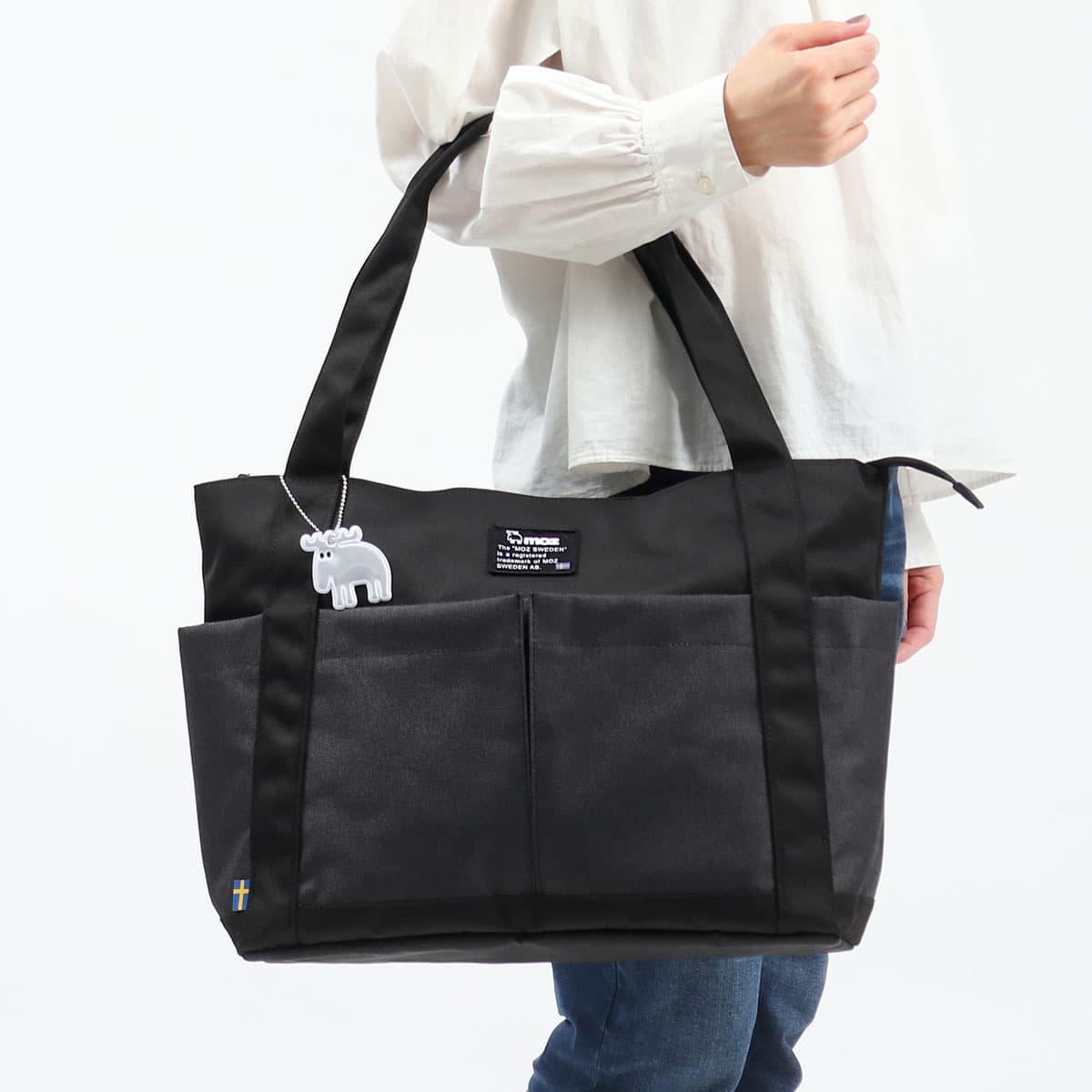 モズ トートバッグ moz マザーズバッグ COMBI-ZZEI バッグ 大きめ ファスナー付き トート A4 B4 軽量 COMBI-ZZEI 北欧 カジュアル レディース メンズ ZZEI-26