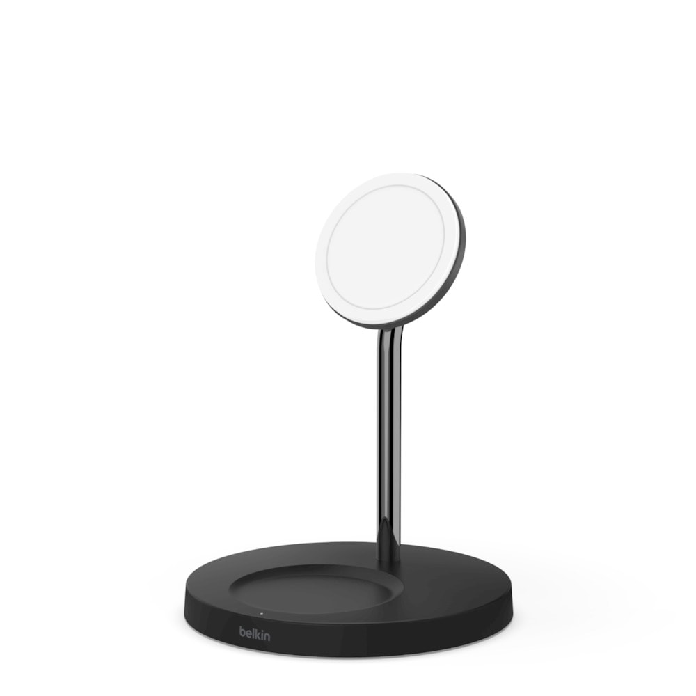 BELKIN WIZ010DQBK BOOSTCHARGE PRO MagSafe対応 2-in-1磁気ワイヤレス充電スタンド(ブラック) WIZ010DQBK