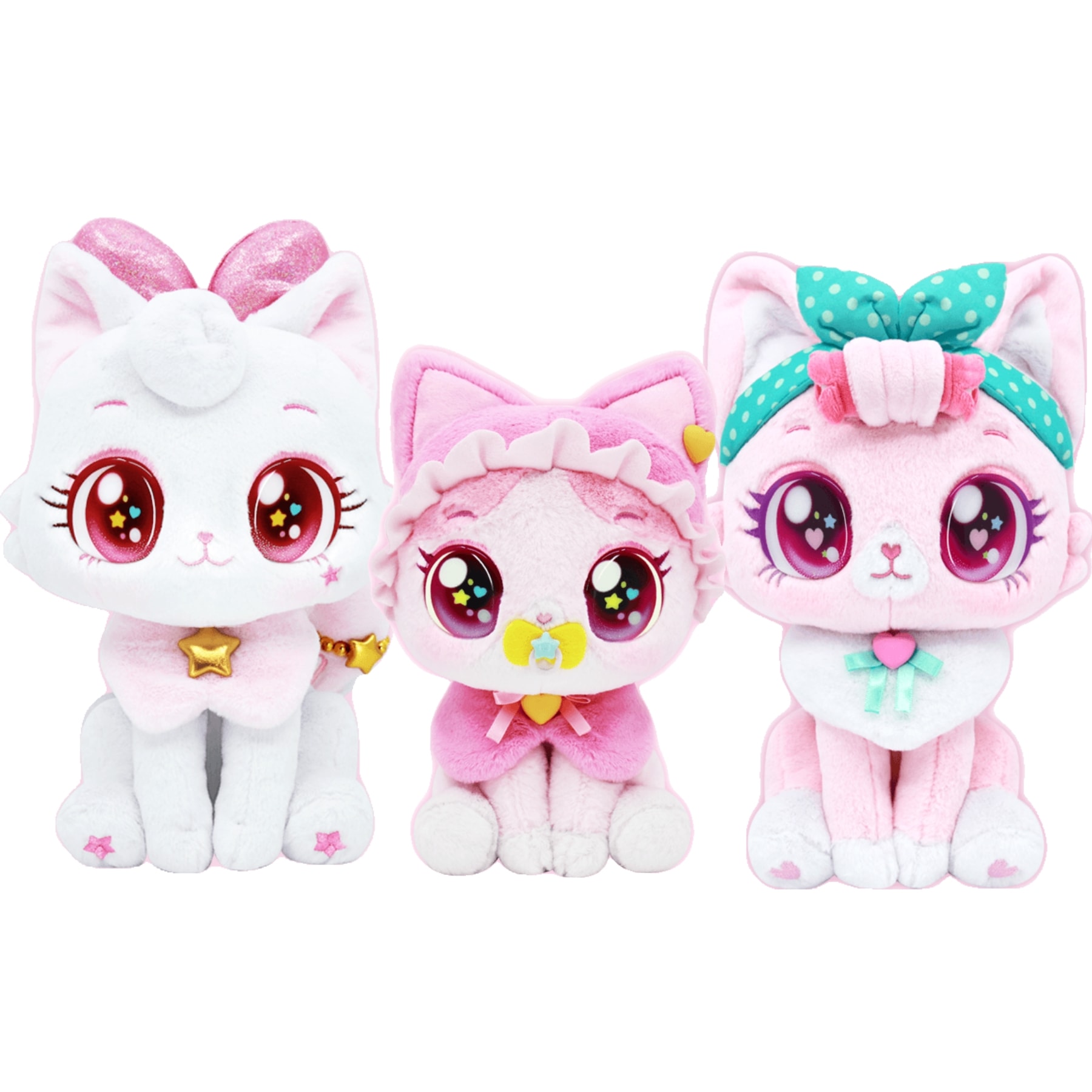 Qoo10] ウィッシュキャット ぬいぐるみ 3種 正