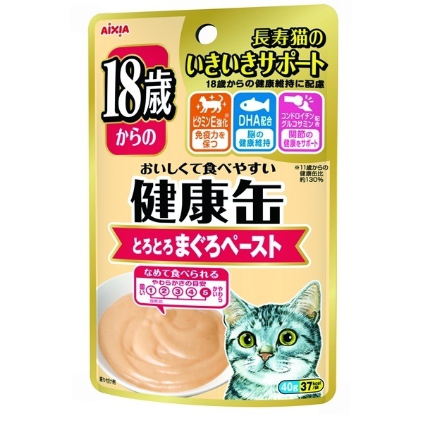 （まとめ買い）18歳からの健康缶パウチ とろとろまぐろペースト 40g 猫用 キャットフード [x48]