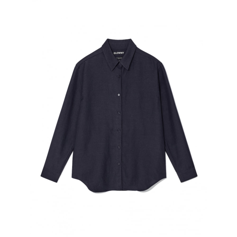 グロウニーフローリネンシャツ (ネイビー)