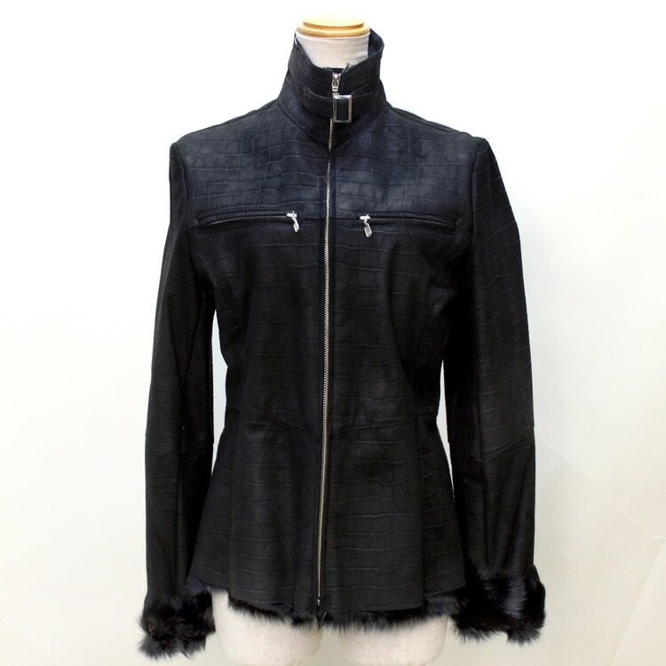 ゴート レザー ジャケット ファー 本革 山羊革 送料無料 レディース アウター ギフト プレゼント