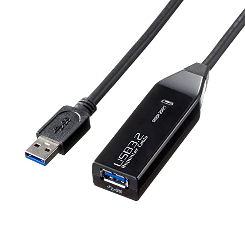 サンワサプライ USB延長ケーブル 3m延長(USB3.2 Gen1アクティブリピーターケーブル) デイジーチェーン接続可能(最大8m延長) K