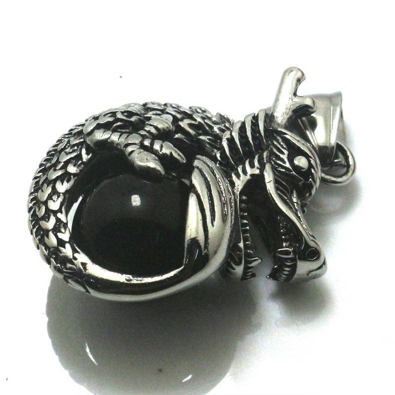 ブラックストーンドラゴンペンダントトップ 1個販売 メンズ レディース 男性 女性 ネックレスパーツ サージカルステンレス316L おしゃれ プレゼント ギフト 首飾り stt00-00-0698