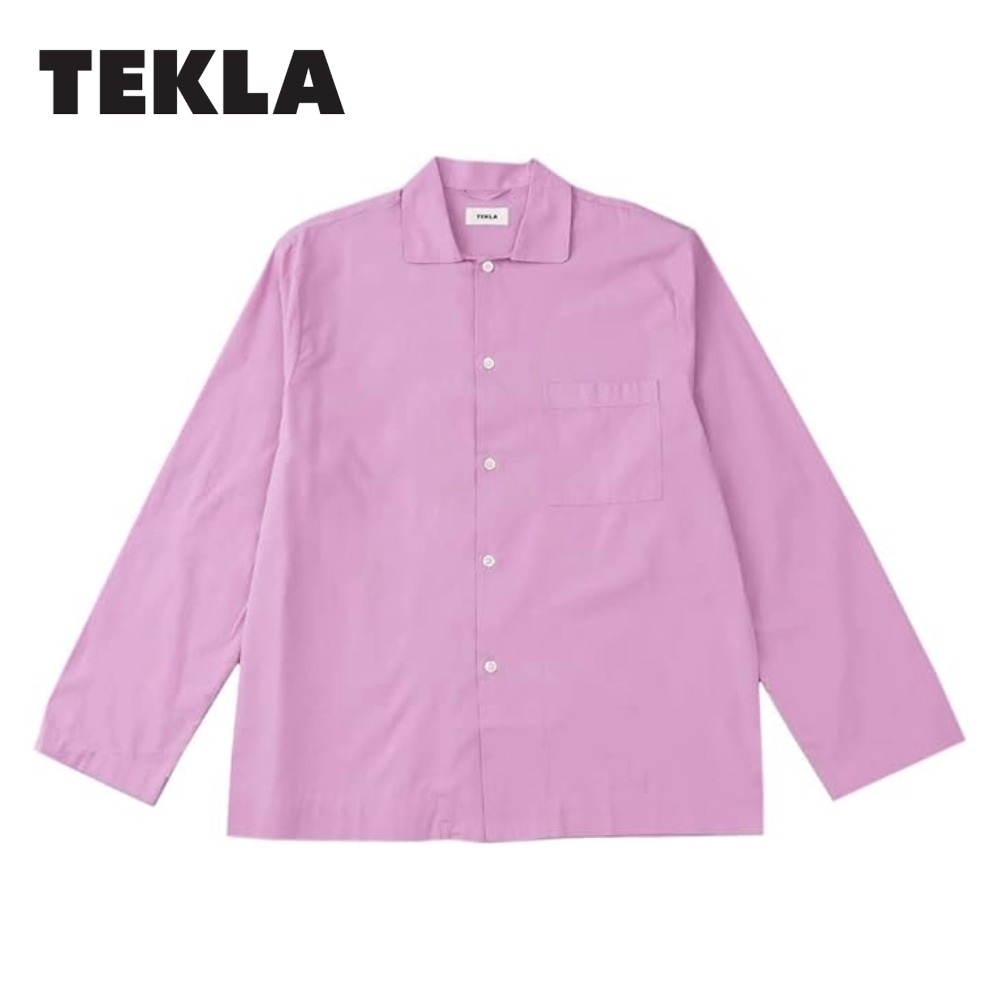 TEKLA テクラ パジャマ 長袖シャツ Lサイズ ダークピンク PURPLE PINK SWT-PPL