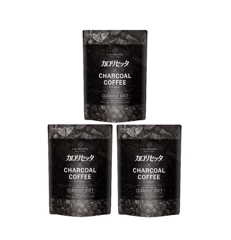 ダイエット コーヒー 健康食品 インフィニティ― カロリセッタ×チャコールコーヒー 100g 3個セット