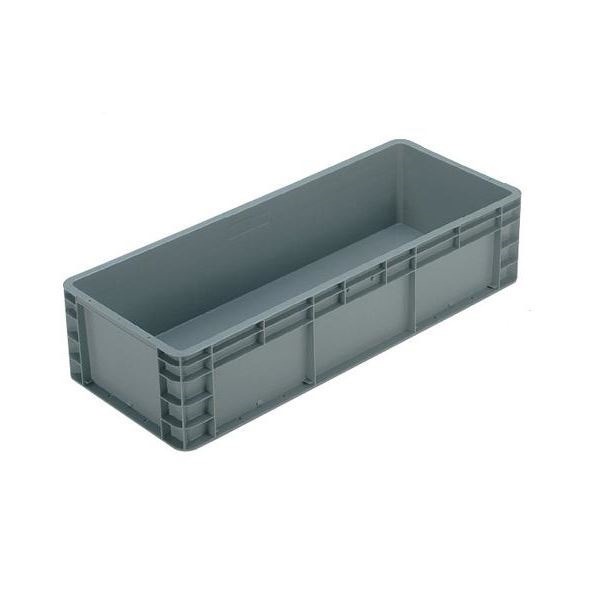 TP規格コンテナボックス [TP-382B 穴無し] グレー 相互モジュール嵌合可