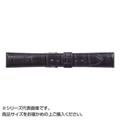 MIMOSA(ミモザ) 時計バンド クロコマット 19mm ネイビー (美錠:銀) WRM-N19