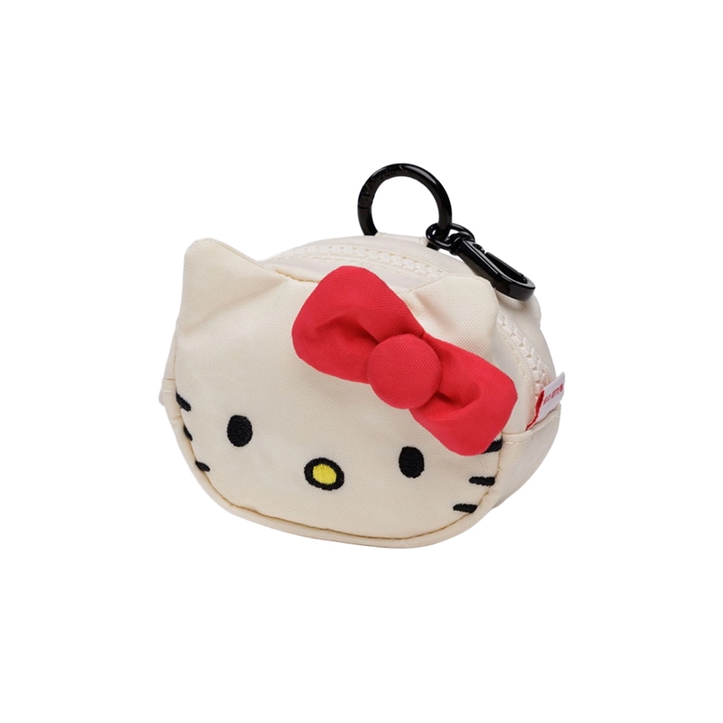 [サンリオコラボ] キティフェイス バッグ ぬいぐるみ バッグ型キーホルダー ナイロン ポーチ 収納 バッグチャーム キーホルダー タイニーチャム リップ チーク リップクリームケース 韓国 バグゥ