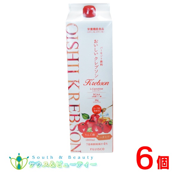 おいしい　クレブソン りんご酢バーモント 1800ml　6本