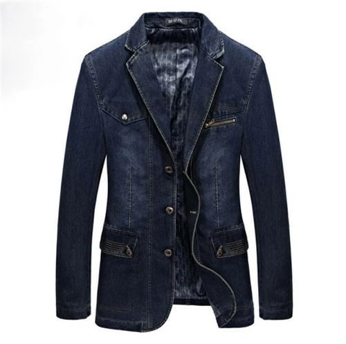 【即日発送】デニムテーラードジャケット メンズ ストレッチ コート アウター ブルゾン　紳士 カジュアル アウター オフィス