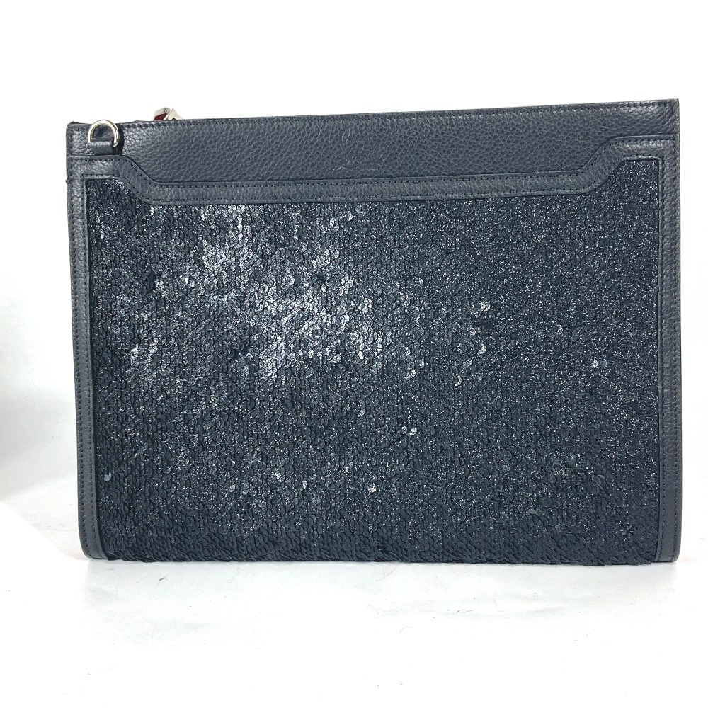 ショルダーバッグ SKY スカイ スパンコール 2WAYバッグ クラッチバッグ 斜め掛け レザー ブラック