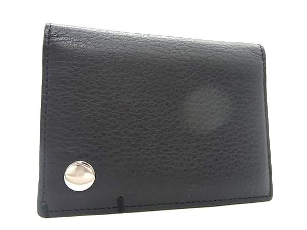 カードケース DIOR HOMME ディオールオム レザー - CDロゴ シルバー金具 ブラック系 カード入れ 名刺ケース ブランド クレジットカード ポイントカード【本物保証】