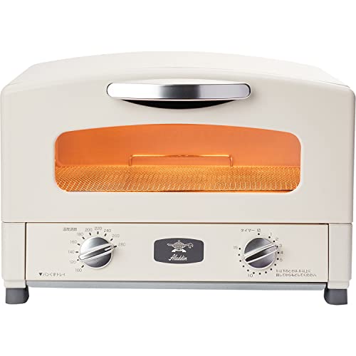 Aladdin (アラジン) グラファイト トースター 2枚焼き トースト パン 温度調節機能 タイマー機能付き [遠赤グラファイト 搭載] ホワイト AET-GS13C(W)