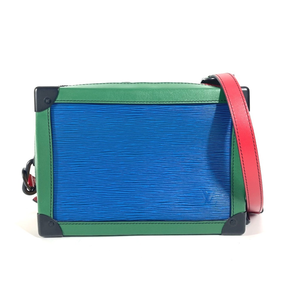 ショルダーバッグ M55568 ソフトトランク エピ トリコロールカラー カバン 斜め掛け ポシェット ボックスバッグ エピレザー ブルー×グリーン