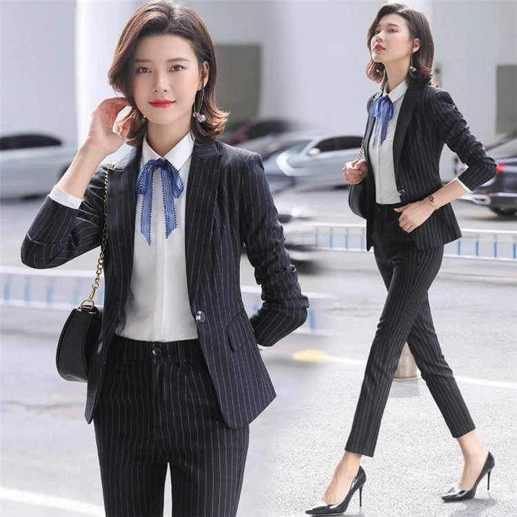ストライプ レディーススーツ ビジネス スカートスーツ パンツスーツ 洗える フォーマル 卒業式 入学式 OL 女性 オフィス 事務服 リクルートスーツ 通勤 就活 面接 大きいサイズ 小さいサイズ