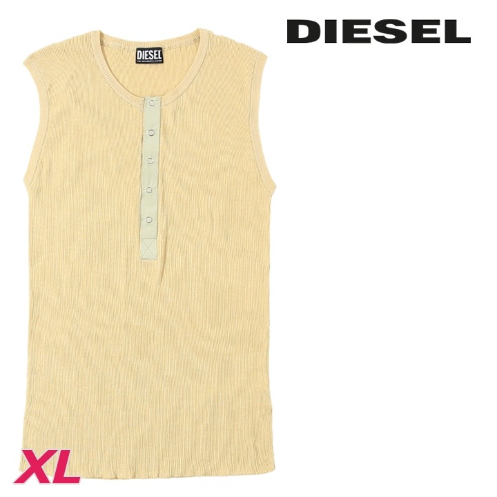 サマーニットタンクトップ メンズ K-CAMBRIDGE スウェードタッチ ヘンリーネック die-m-t-f4-22m