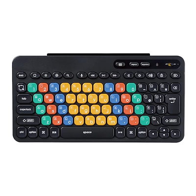 他サイト： エレコム　ELECOM　Bluetooth ワイヤレスキーボード 無線 コンパクト カラー キーボード Caps Lock機能無効化スイッチ　TK-FS10BMKIBKの商品画像