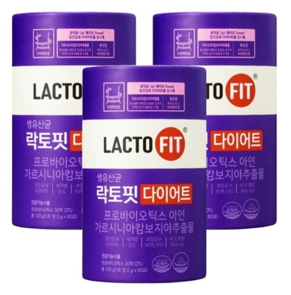 ダイエット 乳酸菌サプリメント 60包×3個 120g ガルシニア カルボジア抽出物 プロバイオティクス 腸内フローラ サポート 体脂肪ケア