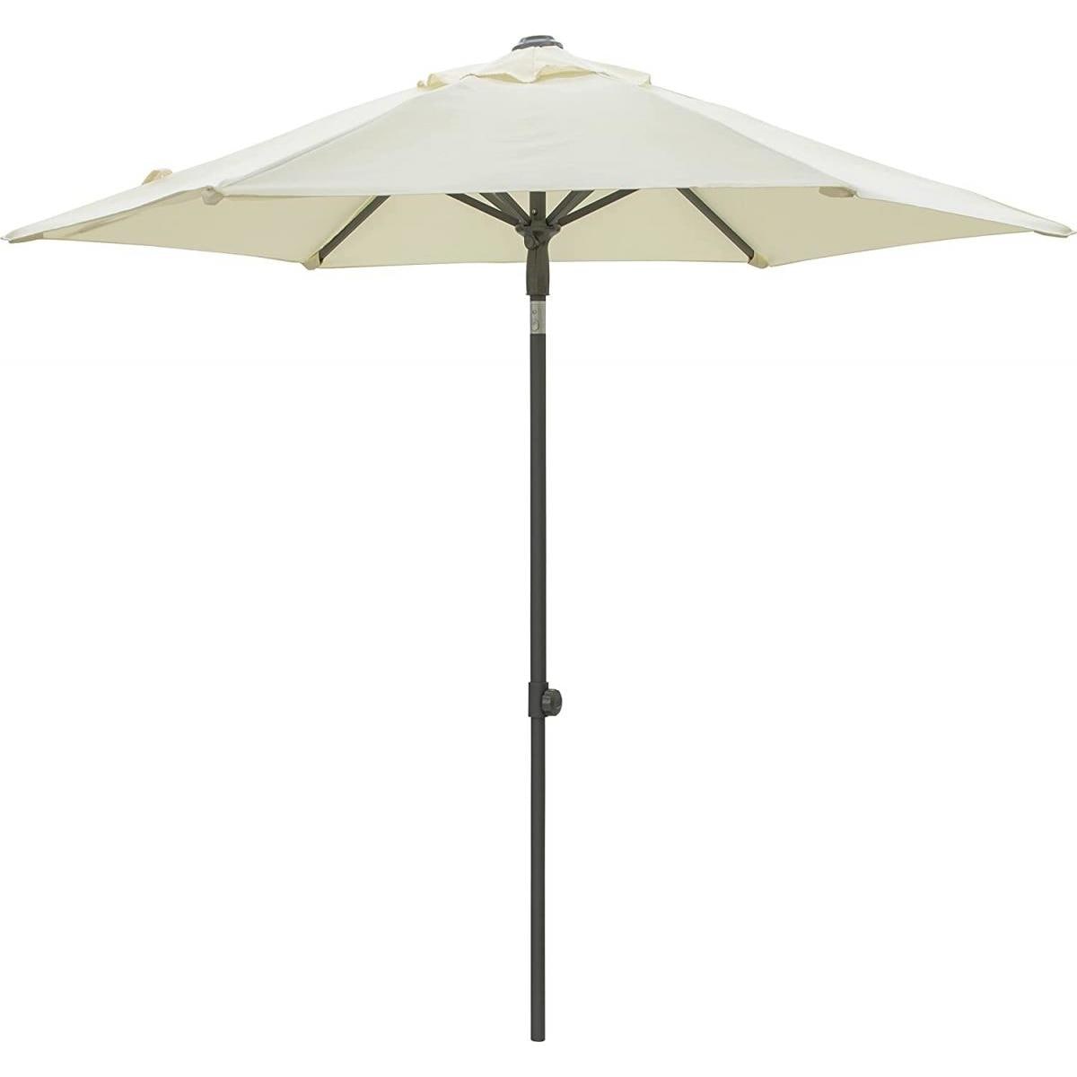 タカショー(Takasho) パラソル EGプッシュパラソル 2.5ｍ オフホワイト SHR-A25W ガーデン パラソル 日よけ 折りたたみ 庭 簡単開閉