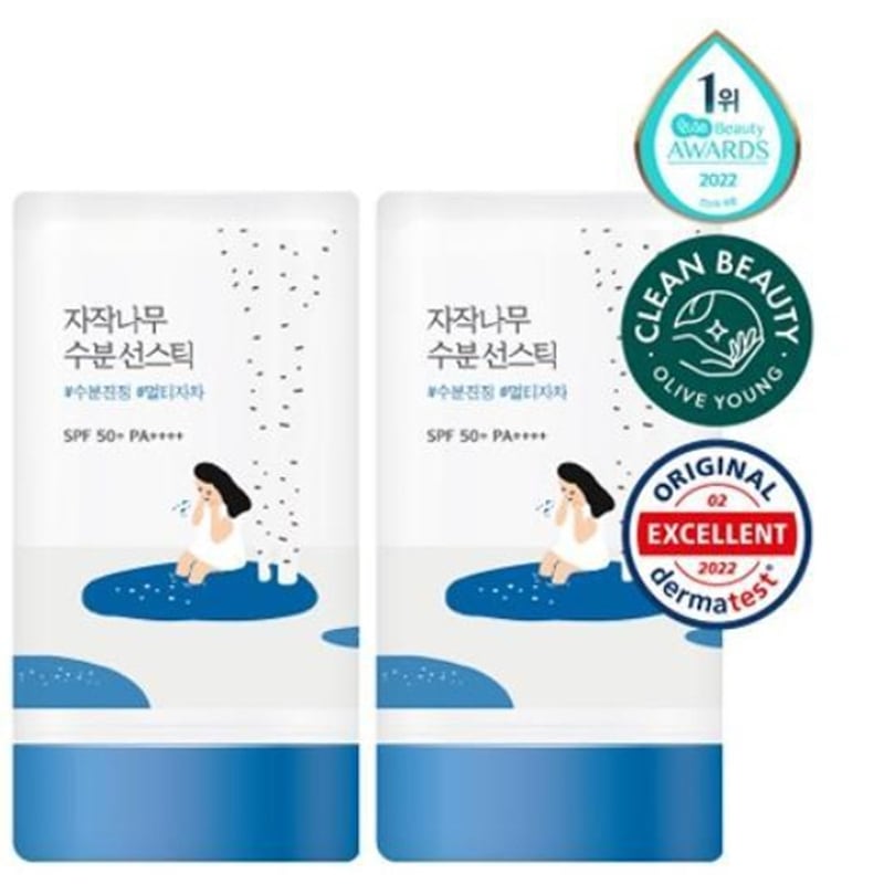 [1+1] ラウンドラップ シラカバ 水分 サンスティック 19g + 19g 即時クーリング