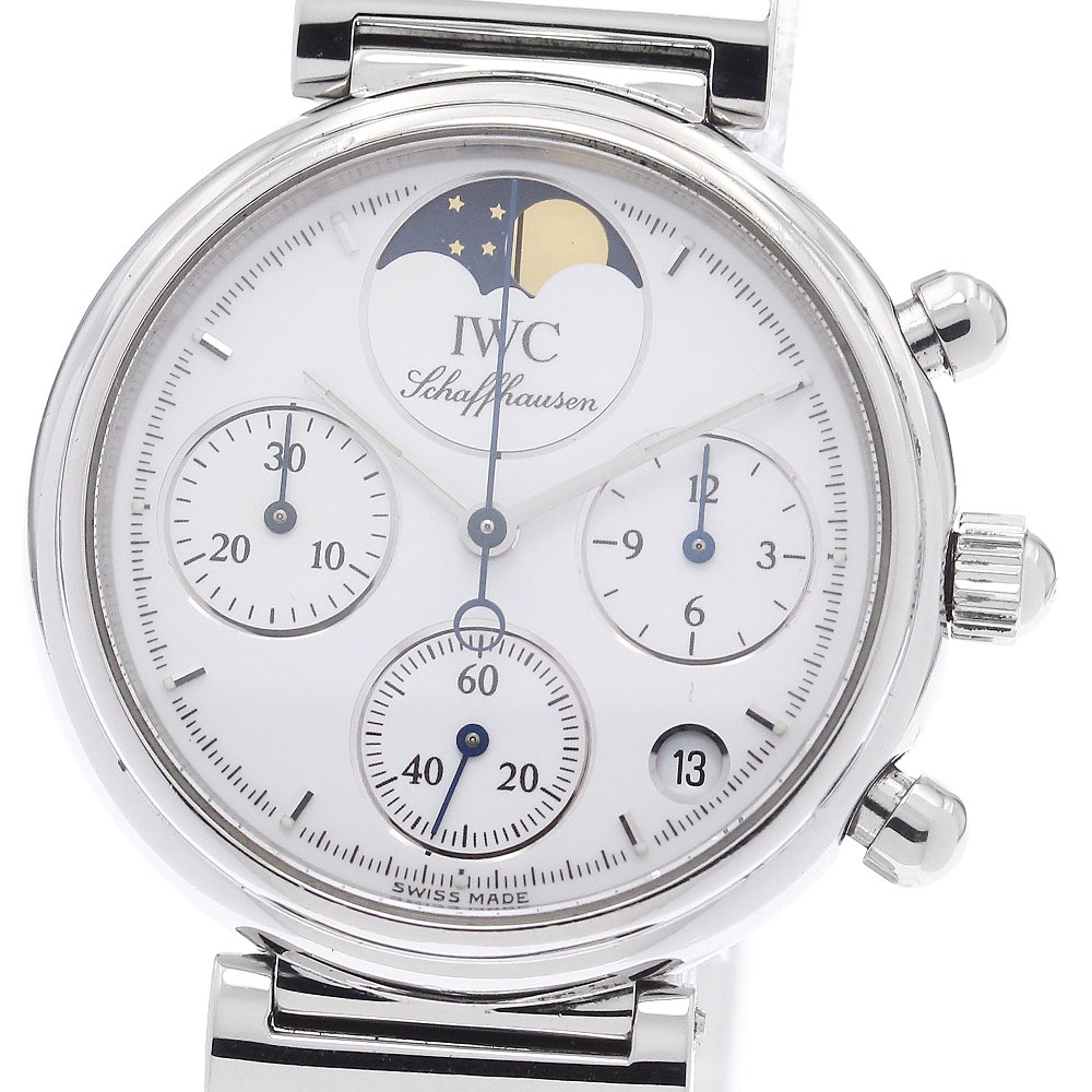 IWC IWC SCHAFFHAUSEN IW373606 ダヴィンチ クロノグラフ デイト クォーツ レディース 保証書付き_935673【中古】