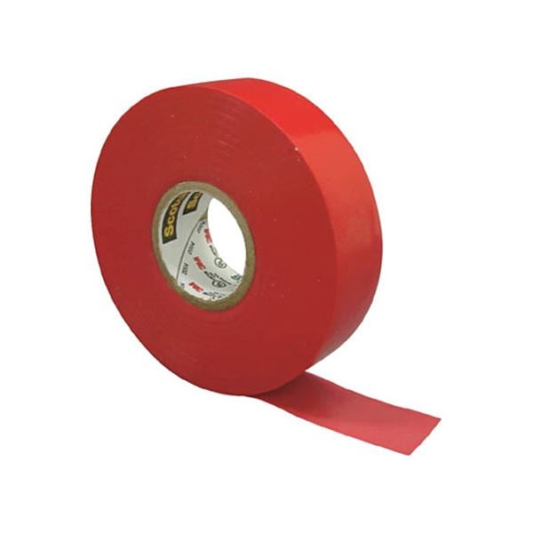 （まとめ） 3M スコッチ ビニールテープ 35 赤19mm×20m 35RED 1巻 (×10セット)