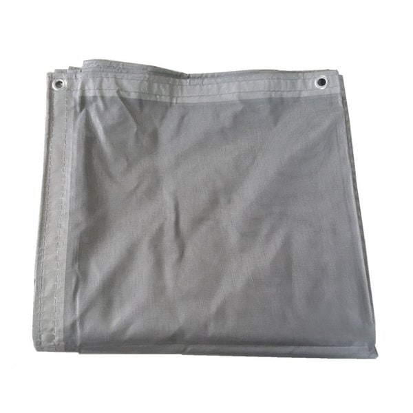 防炎メッシュシート 0.9ｘ5.4ｍ 10枚入り グレー ネットシート 飛散防止 メッシュシート