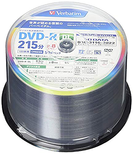 バーベイタムジャパン(Verbatim Japan) 1回録画用 DVD-R DL CPRM 215分 50枚 片面2層 2-8倍速 VHR21HP50V1FFP [フラストレーションフリーパッケージ