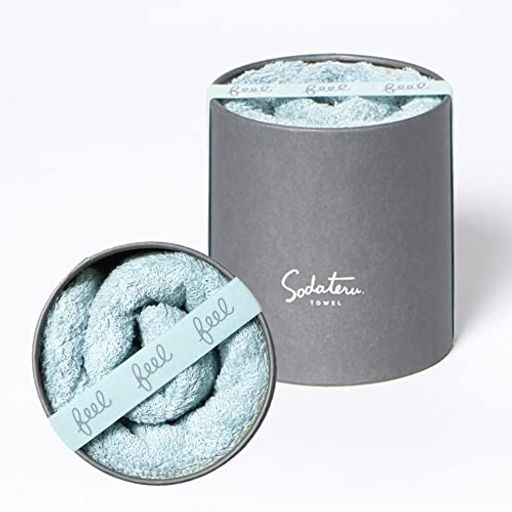 育てるタオル「FEEL」フェイスタオル カラー:フォグブルー (青系)