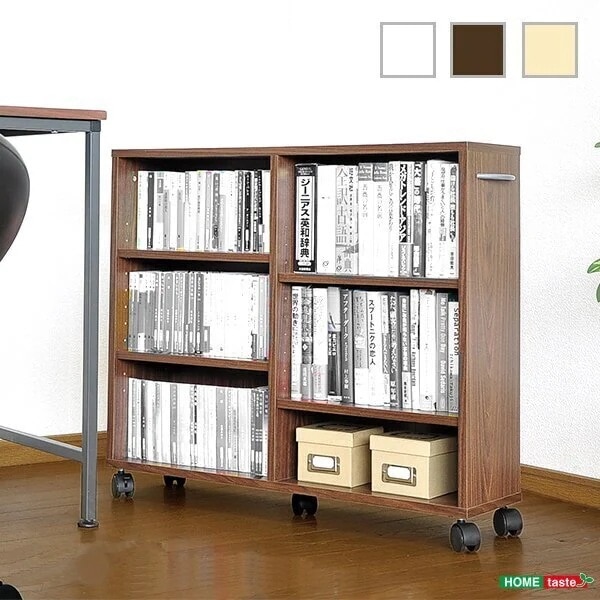 ラック 棚 キャスターワゴン 木製 おしゃれ 隙間収納 すき間 薄型 省スペース 本棚 北欧モダン 3点セット