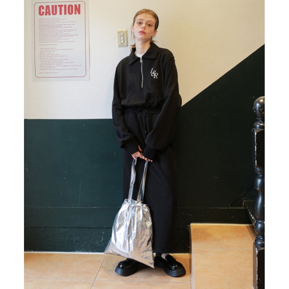 LOSSYROW L&R ハーフジップアップロード OPS ブラック