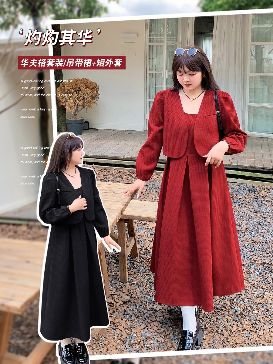 春 上下セット 披露宴 大きいサイズ トップス＋キャミワンピ 体型カバー レディース セットアップ 二次会 結婚式 同窓会 卒業式 ウェディング 成人式