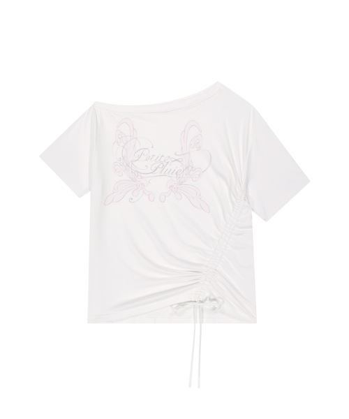 【ILLIGO】 SAESO FAIRY ONE SHOULDER T-SHIRT WHITE 正規品