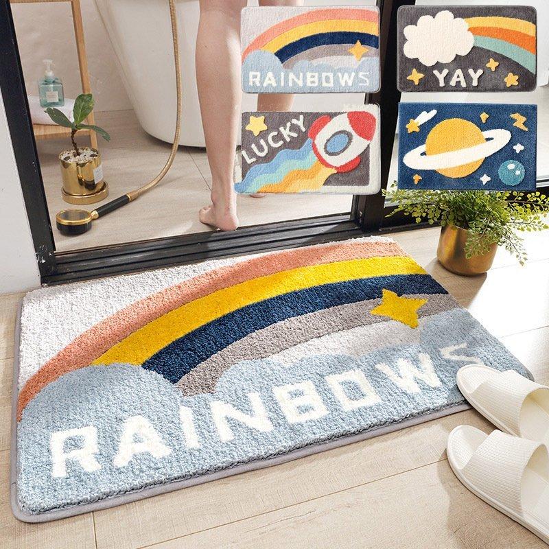 浴室 吸水マット お風呂 室内 カーペット 洗えるカートゥーン 玄関マット 玄関ラグ インテリア 家庭 足ふきマット 滑り止め付き マット 吸水 屋外 4,740円