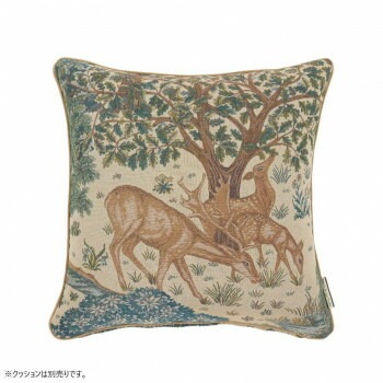 川島織物セルコン Morris Design Studio ザ/ブルック 背当クッションカバー 45x45cm LL1749 BE ベージュ