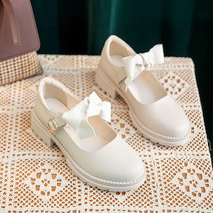 四季の靴 新作 ちょう結び 女の子 可愛い ロリータ風 上品 小さめ 革靴 ファッション トレンド