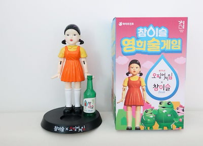 新品　イカゲーム チャミスル コラボ ヨンヒ フィギュア グラス　ブルー　4個 楽天市場】イカゲーム [ フィギュア ] [ 焼酎グラス ] ヨンヒ 酒